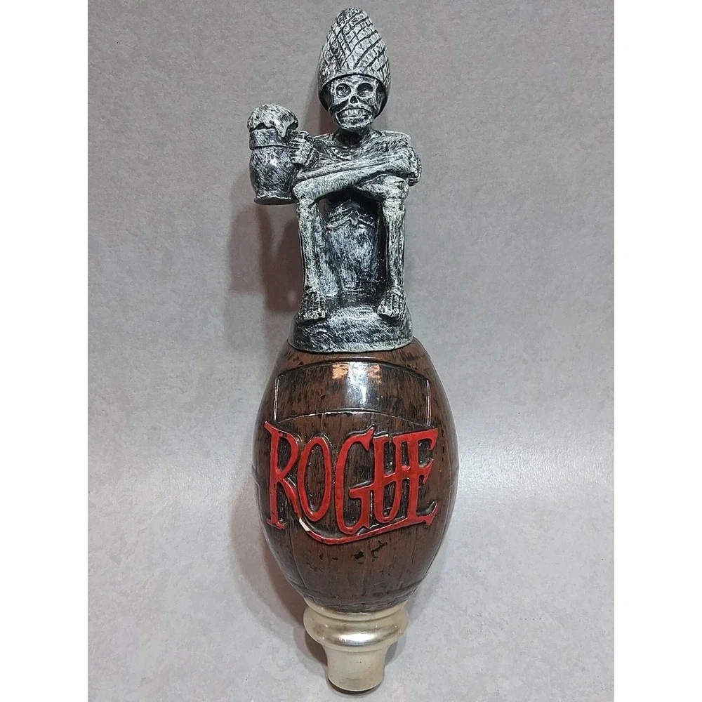 Rogue Ales & Spirits Beer Tap Handle Skeleton Barrel Oregon Small Brew Co Decor